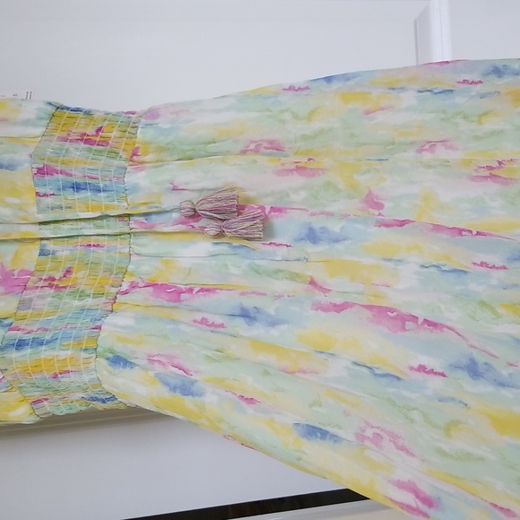 Anthropologie Voile Watercolor Midi Maxi Dress - Picture 5 of 11